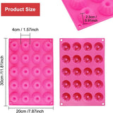 2 stuks siliconen mini-tulbandvorm, 30 x 20 cm, siliconen vorm, mini-tulbandvormen met antiaanbaklaag, bakvorm voor 20 muffins, antiaanbaklaag, mini-taartvorm, voor muffins, cupcakes, brownies