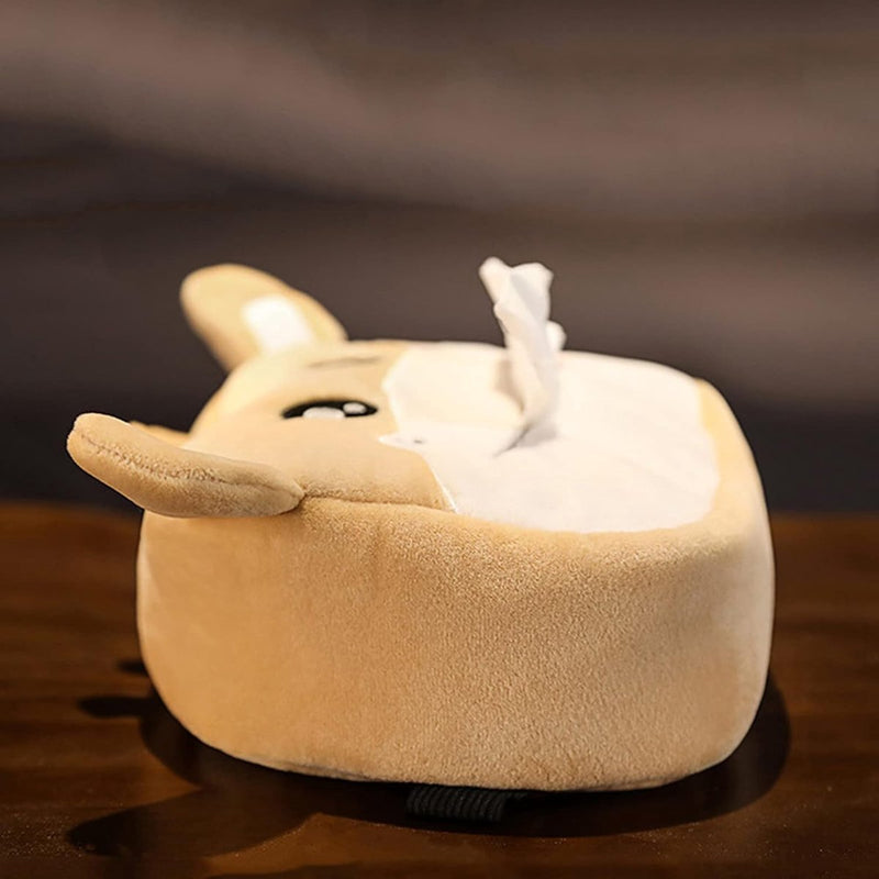 Tissuedoos voor tissues, tissuedoos van pluche, voor thuis, slaapkamer, creatieve tissuedoos, zakdoekdispenser, zakdoekhouder voor auto, voor kantoor, keuken, badkamer, woonkamer, auto enz.