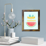 Set van 7 fotolijsten 20x25 cm bruin frame rustiek, vintage fotolijst houtlook met PS-plaat, horizontale of verticale wand en tafelfotolijst