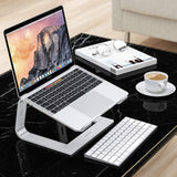 Laptopstandaard, notebookstandaard met ventilatie, universele PC Riser Ergonomische laptophouder aluminium voor laptops van 10-15,6 inch