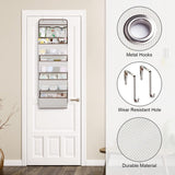 Ophangorganizer voor deur, 7 grote vakken met venster, opvouwbaar hangrek met 2 haken, hangende opslag voor slaapkamer, wasruimte of hal