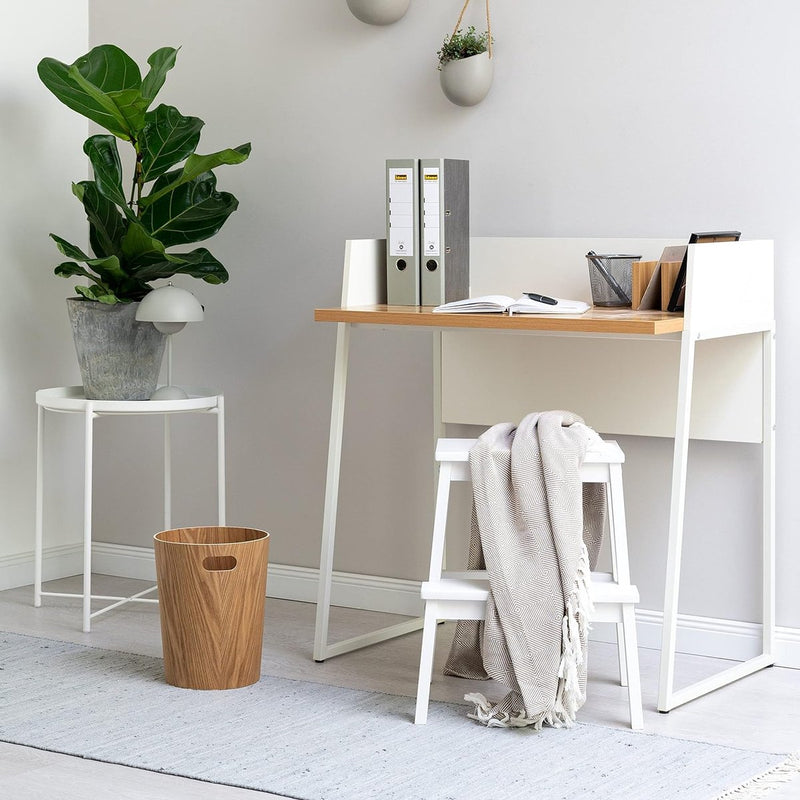 Prullenbak van echt hout Börje | Moderne houten vuilnisemmer voor kantoor, kinderkamer, slaapkamer enz. | essenhout