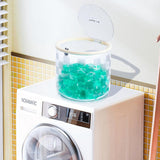 Opslag van wasmiddel, waspoeder opbergdoos, 2,5 l, transparant, dikke wasmiddeldoos, grote opening wasmiddelhouder, voor waspoeder opslag, wasverzachter opslag
