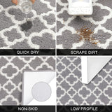 Lange gangtapijtloper, 60 x 240 cm, antislip grijze tapijtloper, wasbaar vintage keukentapijt, lange Boho-tapijtloper voor slaapkamer, entree, keuken