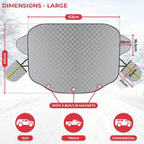 Autoruithoes Winter - Magnetische voorruithoes Groot - Opvouwbaar, extra dik en waterdicht - voor vorst, ijs, sneeuw, zon - 153 x 127 cm
