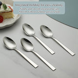 Zilveren soeplepel, 12 stuks, roestvrijstalen tafellepel, soeplepel, dessertlepel, geschikt voor dagelijks gebruik en alle soorten bijeenkomsten, vaatwasmachinebestendig