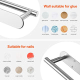 Keukenrolhouder zonder boren, zelfklevende of boorbare handdoekhouder/keukenhouder, keukenrolhouder van roestvrij staal, tissuestick geschikt voor keuken, badkamer, slaapkamer (zilver)