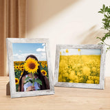Set van 7 fotolijsten 20 x 25 cm, vintage wit, wand- en tafelfotolijst, geschikt voor gebruik in woningen, kantoren en meer