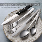 Bestekset voor 6 personen, 36-delig roestvrij staal, bestek incl. messen, vork, lepel, steakmessen, spiegelgepolijst, vaatwasmachinebestendig