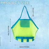 Set van 2 Mesh Bag Zandspeelgoedzak Grote Mesh Strandtas Opvouwbare Herbruikbare Mesh Strandtas Nette Tas voor Strand Waterspeelgoed Familievakantie