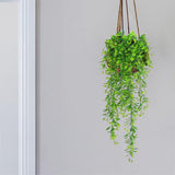 2 stuks kunstklimop, groene hangplanten, wijnstokken, hangende kunstplanten, plastic planten, hangende kunstplanten voor binnen, muur, hangmanden