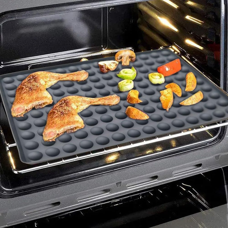 Bakmat, hondenkoekjes mini halve bal (2 cm), siliconen bakmat, hondenkoekjes bakvorm met deegspatel, anti-aanbaklaag, bakvorm voor doe-het-zelf hondenkoekjes en lekkernijen (grijs)