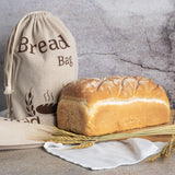 2-pack natuurlijk linnen broodzak 2 x herbruikbare broodzakken voedselopslag 38x27cm milieuvriendelijk