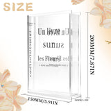 Vaas, tulpenvaas, boekenvaas, acryl, boekbloemenvaas, transparant, doorzichtige handgemaakte vaas voor bloemstukken, woondecoratie