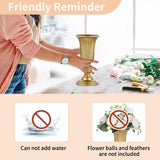 2 stuks gebloeide metalen trompetvaas, elegante vaas met middenstukken voor bruiloftsfeesten, 23,2 cm hoog, kunstbloemstukken voor het jubileumfeest