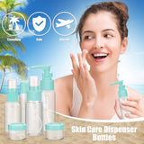 18-delige siliconen reisflessenset, vliegtuiggoedgekeurd voor het vullen van reisflessen, geschikt voor shampoo, lotion, haarconditioner, douchegel, met labels en transparante toilettas