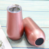 Champagneglazen champagneglas roségoud set van 2 roestvrij staal dubbelwandig thermol wijnglazen met deksel