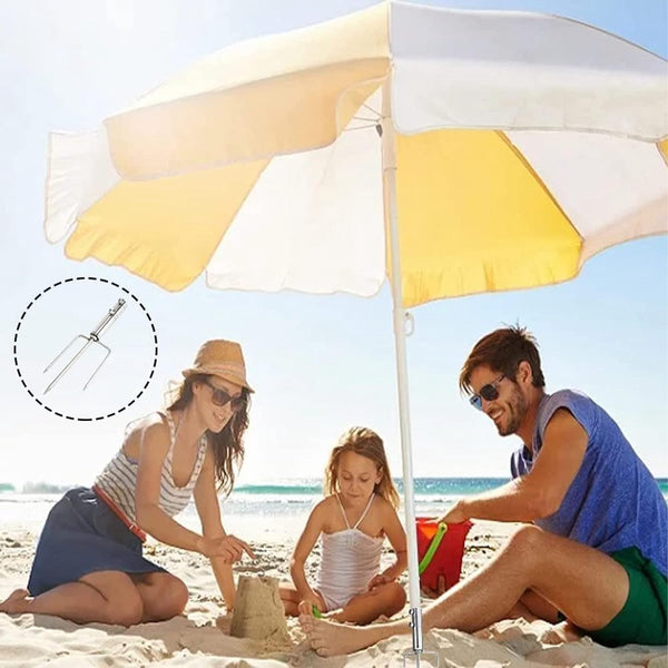 Gazondoorn voor parasol, afneembare grondpen, parasolspies, grondpen, parasolhouder, vloer, parasolstandaard, parasol met 4 haringen, voor strand, gras, zand, tuinparasol