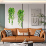 2 stuks kunstklimop, groene hangplanten, wijnstokken, hangende kunstplanten, plastic planten, hangende kunstplanten voor binnen, muur, hangmanden