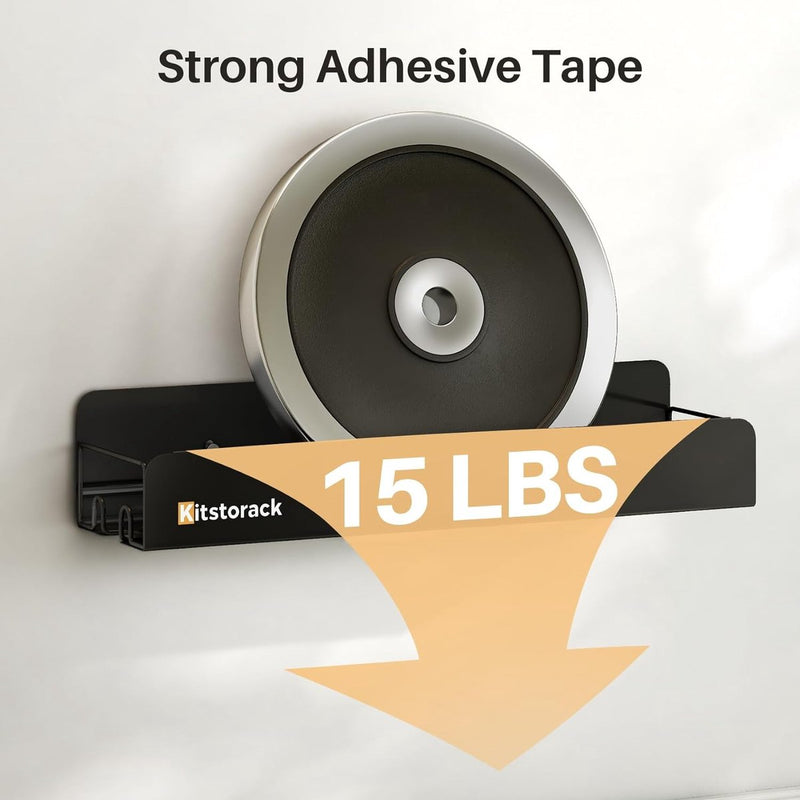 Doucheplank zonder boren, 2 stuks roestvrije doucheplankorganizer met haken, 40 cm badkamerplank met grote capaciteit, shampoohouder voor douche, douchemand voor badkamer en keuken