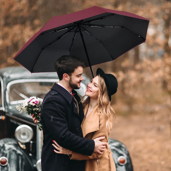 Paraplu, stormbestendige opvouwbare paraplu, 10 ribben met automatisch openen/sluiten, 210T waterdichte coating, 99% UV-bescherming paraplu voor volwassenen en kinderen