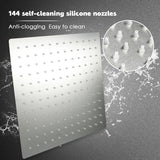 Regendouche 12 inch regendouchekop, vierkante inbouwdouchekoppen, douchekop, waterval, regendouche van roestvrij staal met anti-kalk sproeiers