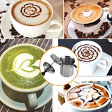 melkopschuimer 400 ml / 800 ml roestvrij staal handschuimer voor handmatige melkopstelling, schuim mengkraan met twee mazen, ideaal voor koffie, latte, warme chocoladekoffie, cappuccino, opschuimer, 800ml