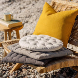 Pepper zitkussen, katoen, licht ijsgroen, 40 x 40 x 3 cm, grijs, 40 x 40 cm