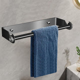 Keukenrolhouder, keukenrolhouder, wandmontage, papierrolhouder, wandrolhouder, RVS keukenrollen voor keukenrolhouder voor keuken, kast, badkamer (zwart 27 cm)