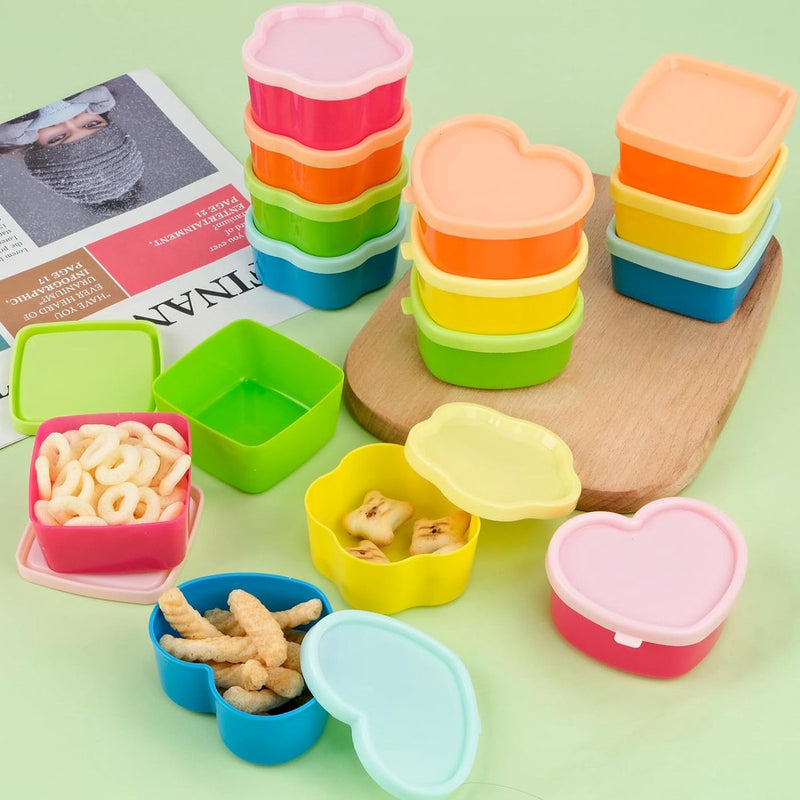 15 stuks kleine kunststof vriesdozenset, vershouddozen met deksel, plastic dozen met deksel, invriesdozen met deksel, kleine dozen met deksel, in elkaar stapelbaar, kleurrijk