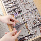 Sieradenbakjes, 2 stuks sieradenopberglades, fluwelen stapelbare sieradenlade-organizer, sieradenorganisatoren voor sieraden, oorbellen, armbanden, ringenopslag voor dames en meisjes