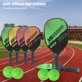 Pickleball paddle-racket, 4 pickleball-ballen met 2 paddles, pickleball-paddleset voor binnen en buiten
