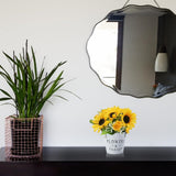 Kunstbloemen, zonnebloem, kunstplanten in pot, decoratieve bloemen, kunstplant, voor binnen en buiten, namaak, groene planten, tafeldecoratie, bruiloft, woonkamer, balkon, decoratie,