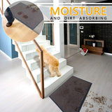 Deurmat voor voordeur, binnen en buiten, deurmat, voor entrees, schoonmaakmat, antraciet-zwart