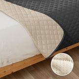 Waterdichte hondendeken, 210 x 130 cm, robuuste hondenmat als bescherming voor bank en bed, antislip hondendeken, ook geschikt voor grote honden, machinewasbaar (grijs)