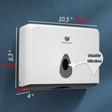 handdoekdispenser Multi-vouwdispenser voor badkamer keuken Plastic handdoekdispenser met slot Toiletrolhouder Dunne wandhanddoekdoos (wit)