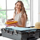 6-delige set compressiepakkubussen & verpakkingskubussen & kofferorganizerset & uitbreidbare kledingtassen & kleding paktassen voor vakantie reizen