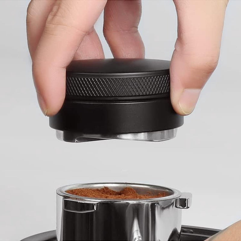 Distributeur 53 mm, 3-in-1 koffieverdeler met koffiestamper en siliconenmat, design koffiestamperset voor perfecte espresso barista-gereedschap, koffieverdeler met instelbare hoogte
