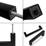 Meubelgrepen, 10 stuks, 96 mm, zwart, handgrepen voor keukenkasten, keukengrepen, moderne ladegrepen, kledingkast, kastgrepen, roestvrij staal, keuken, rechthoekig, handgrepen