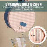 Ramen Bowl Set, roestvrijstalen Ramen Bowl, Japanse soepkom, 1200 ml Ramen Bowl met deksel, traditioneel Japans servies (poederblauw)