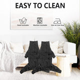 Hondenregenjas, waterdichte regenjas met hoge kraag, reflecterende strips en ritsen, geschikt voor alle hondentypes-zwart-M