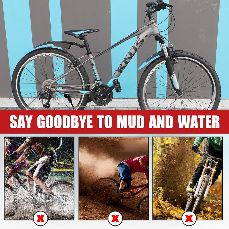 Steekspatbordenset voor en achter, universeel voor mountainbike, mountainbike, racefiets, snelspanner, geschikt voor fietsen van 20-29 inch