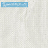 Douchegordijn, wasbaar, textiel, polyester, badgordijn met 12 douchegordijnringen, waterdicht, voor douche en bad, 183 x 183 cm, wafelpatroon, beige