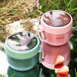 600 ml mueslibeker, yoghurtbeker, yoghurtbeker, lekvrije salade, to-go beker, papbeker, PP lunchbox, lunchpot to go & vouwlepel voor elk ontbijt, lunch, wit