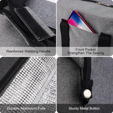 Grote opvouwbare koeltas, 20 liter, opvouwbare boodschappentas met 2 koelboxen, grijze picknicktas met isolatie voor kamperen, levensmiddelentransport, thermotas voor grillen, vissen,