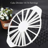 Taartverdeler, 1 stuk ronde taartverdeler, taartverdeler, kunststof taartverdeler voor het snijden van 14/16 identieke taartstukken (wit)