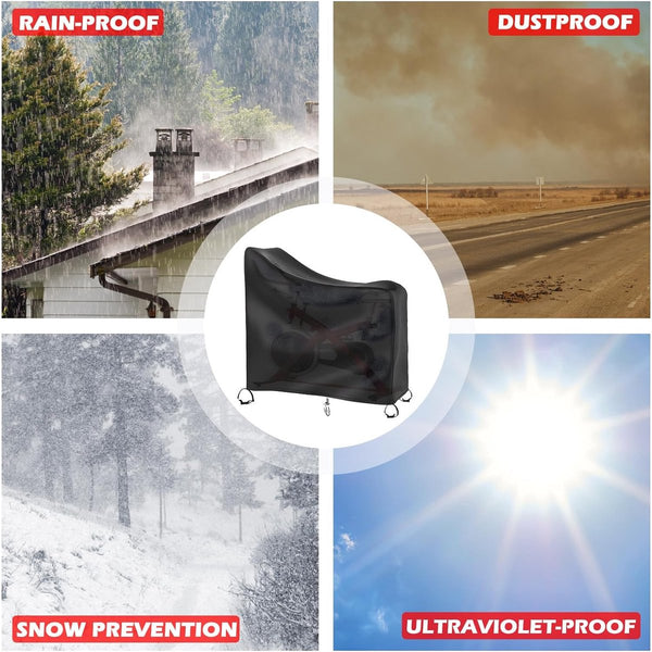 Fietshoes: fietshoes waterdichte bescherming tegen regen, fiets regenhoes gemaakt van 210D Oxford-stof materiaal, zon en stof, fietsbeschermhoes voor training of spinning-fietsen