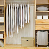 12 stuks kledingtassen, 60 x 80/100/120/140 cm, witte rand, doorschijnende kostuumtas, kledinghoes, kostuumtas, avondjurk, trouwjurk, jassen, overhemden, stof- en waterdicht