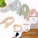 Set van 12 opvouwbare kleerhangers, draagbare hangers, opvouwbaar, met antislipoppervlak in vier kleuren, ruimtebesparend, draagbare reishanger voor thuis, hotel, reizen, kamperen