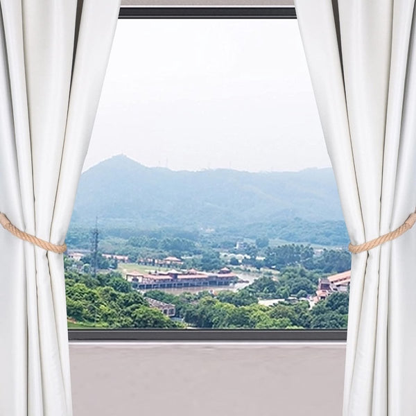 Set van 4 gordijnbinders Gordijnbanden met gedraaid henneptouw Decoratieve handgemaakte tiebacks Gordijnhouders Gordijnbinders voor gordijnen (kaki, 4)